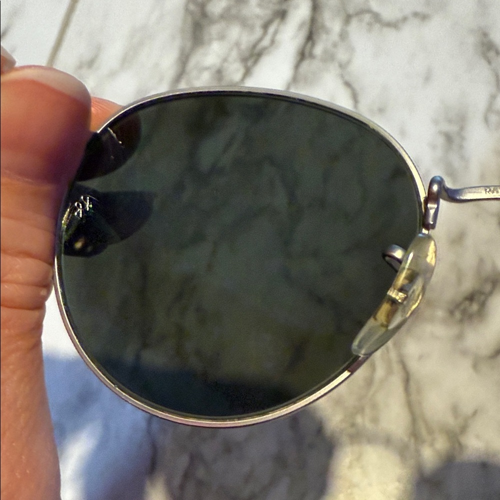 Ray-Ban Authentic Round Silver Frame Sunglasses W… - image 7